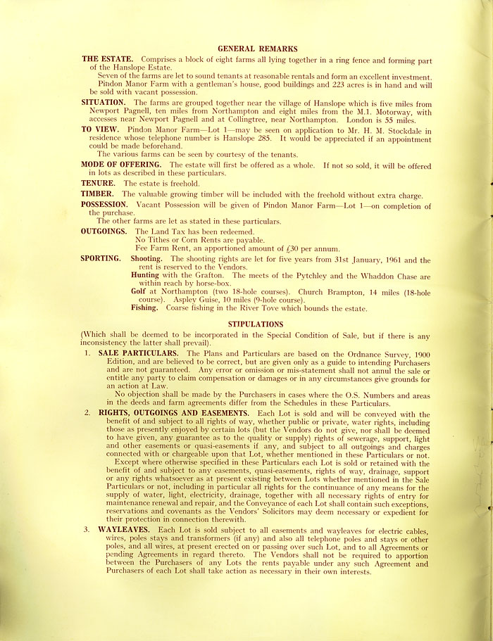 Hesketh Estate sale catalogue 1962