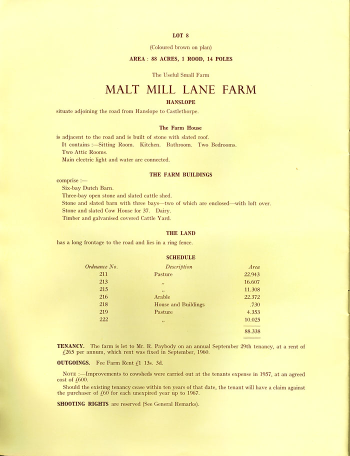 Hesketh Estate sale catalogue 1962