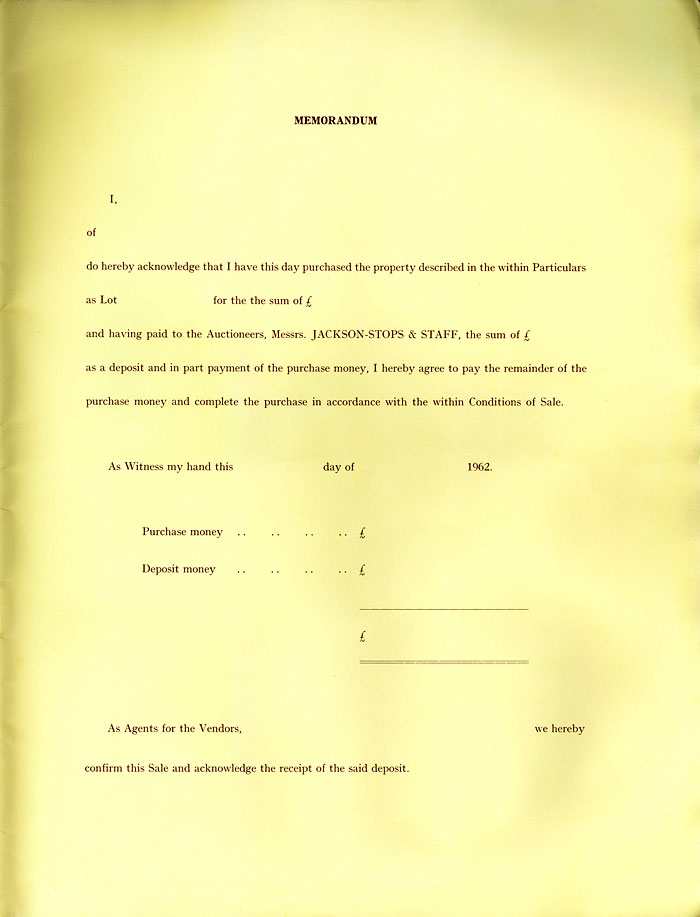 Hesketh Estate sale catalogue 1962