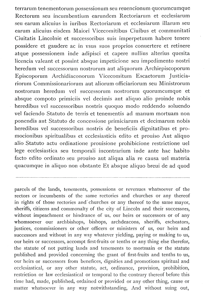 Transcrption and translation of Charter of 1546