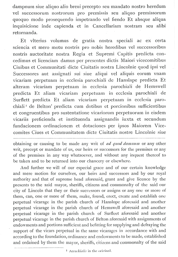 Transcrption and translation of Charter of 1546