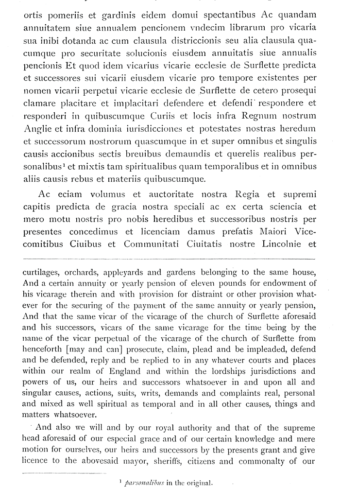 Transcrption and translation of Charter of 1546
