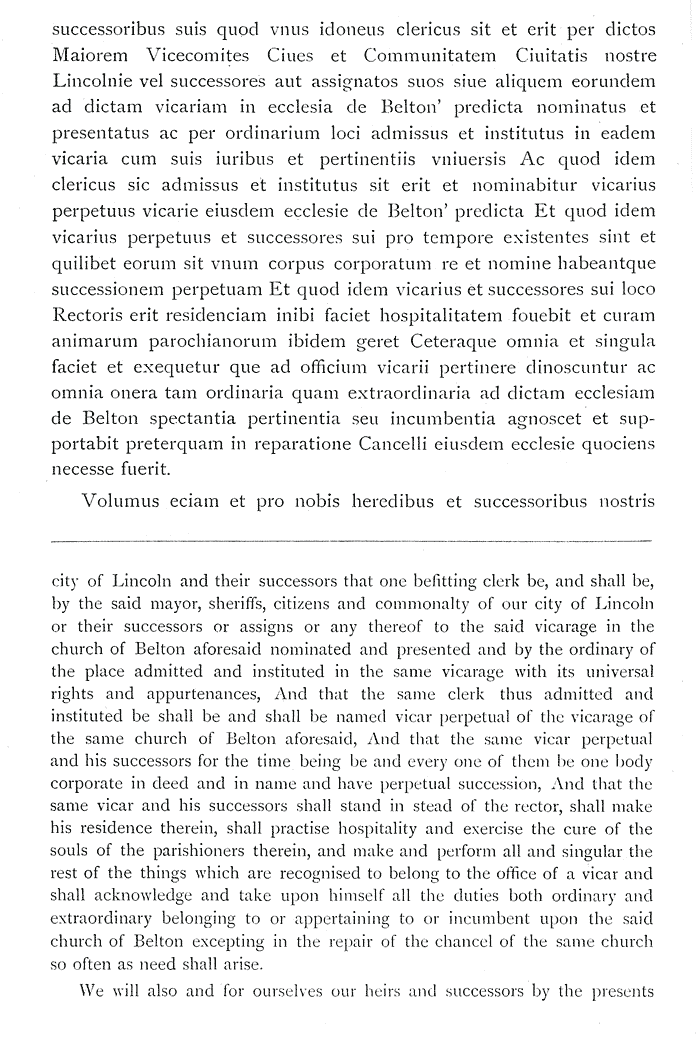 Transcrption and translation of Charter of 1546