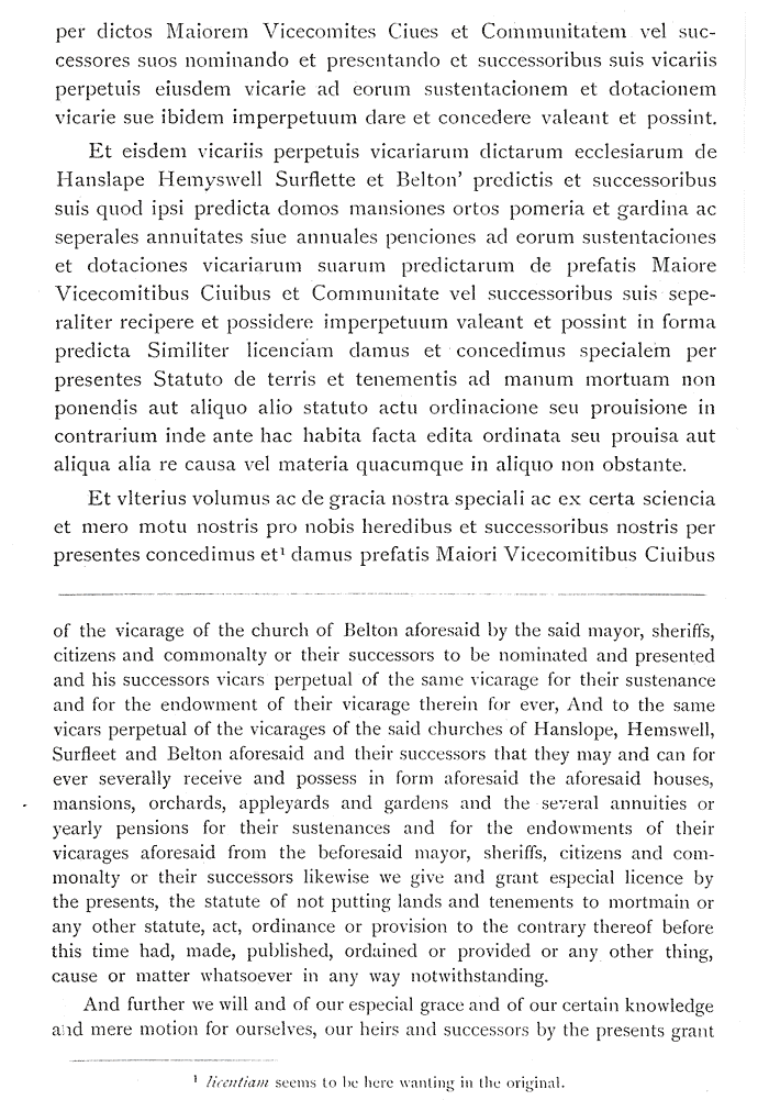 Transcrption and translation of Charter of 1546