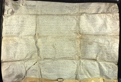 Lease1694 to Sir Peter Tyrill; Click for enlarged copy and transcription