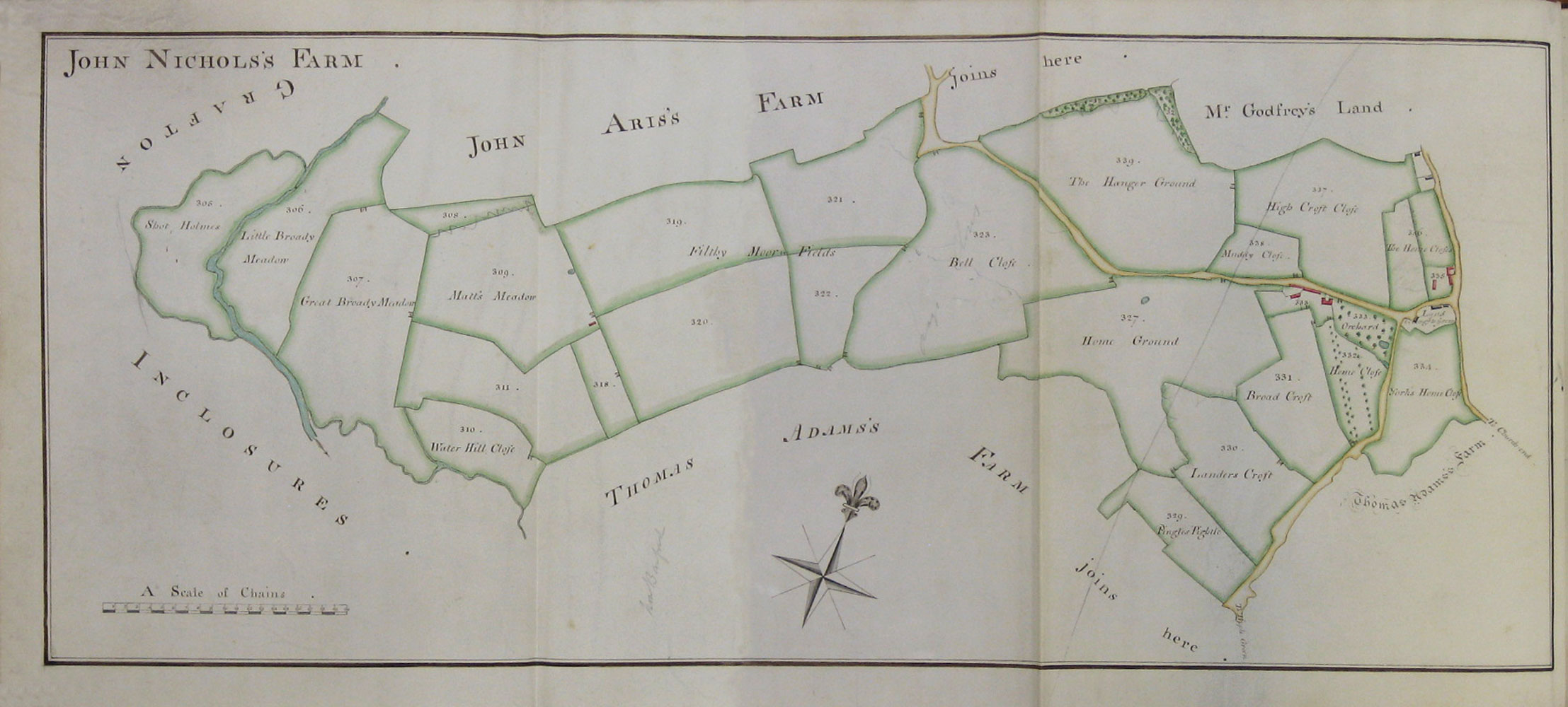 1779 Watts Survey: map opposite page 4