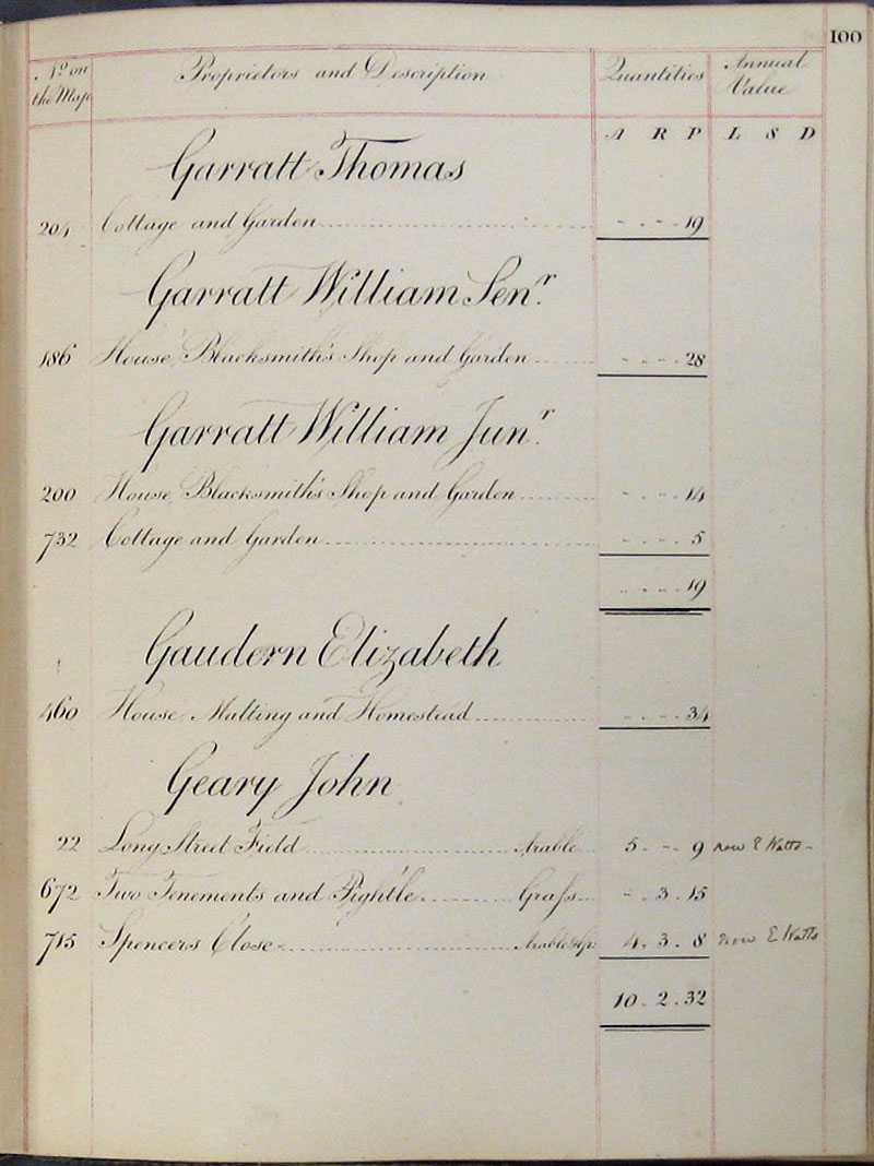 1818 Survey page 100