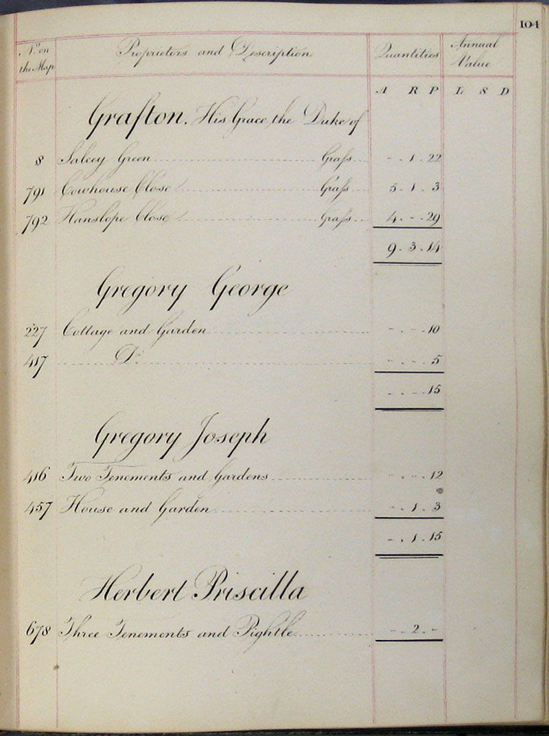 1818 Survey page 104