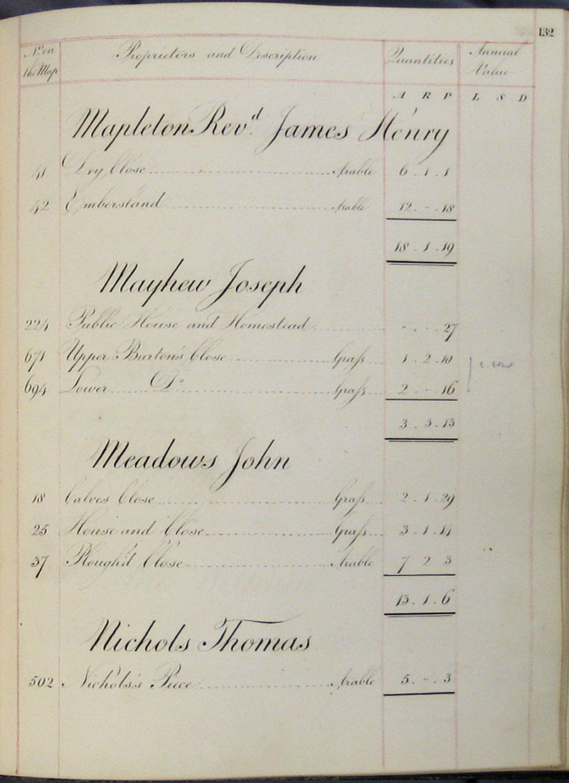 1818 Survey page 132