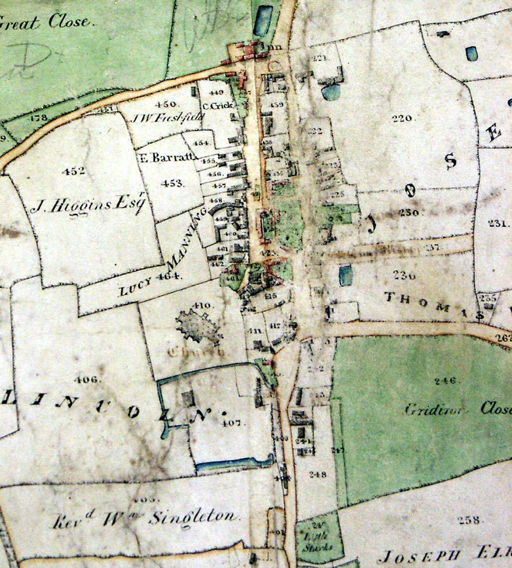 Map 1828 Village Centre