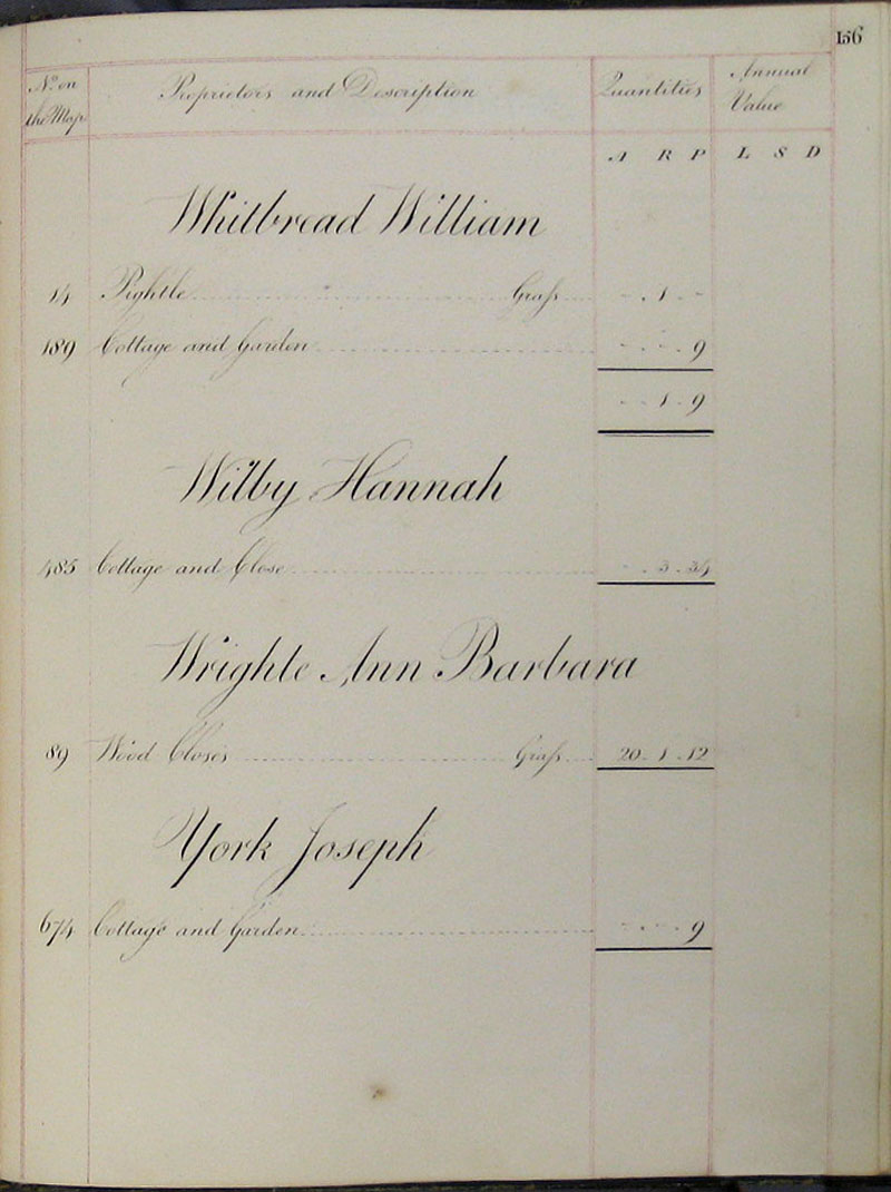 1818 Watts Survey page 156