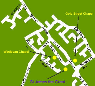 Map of Hanslope Village